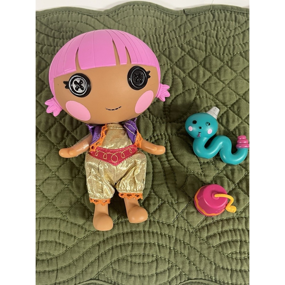 Lalaloopsy Littles Pita Mirage Doll Genie Hard Plastic 2011 with Pet Snake & Hat